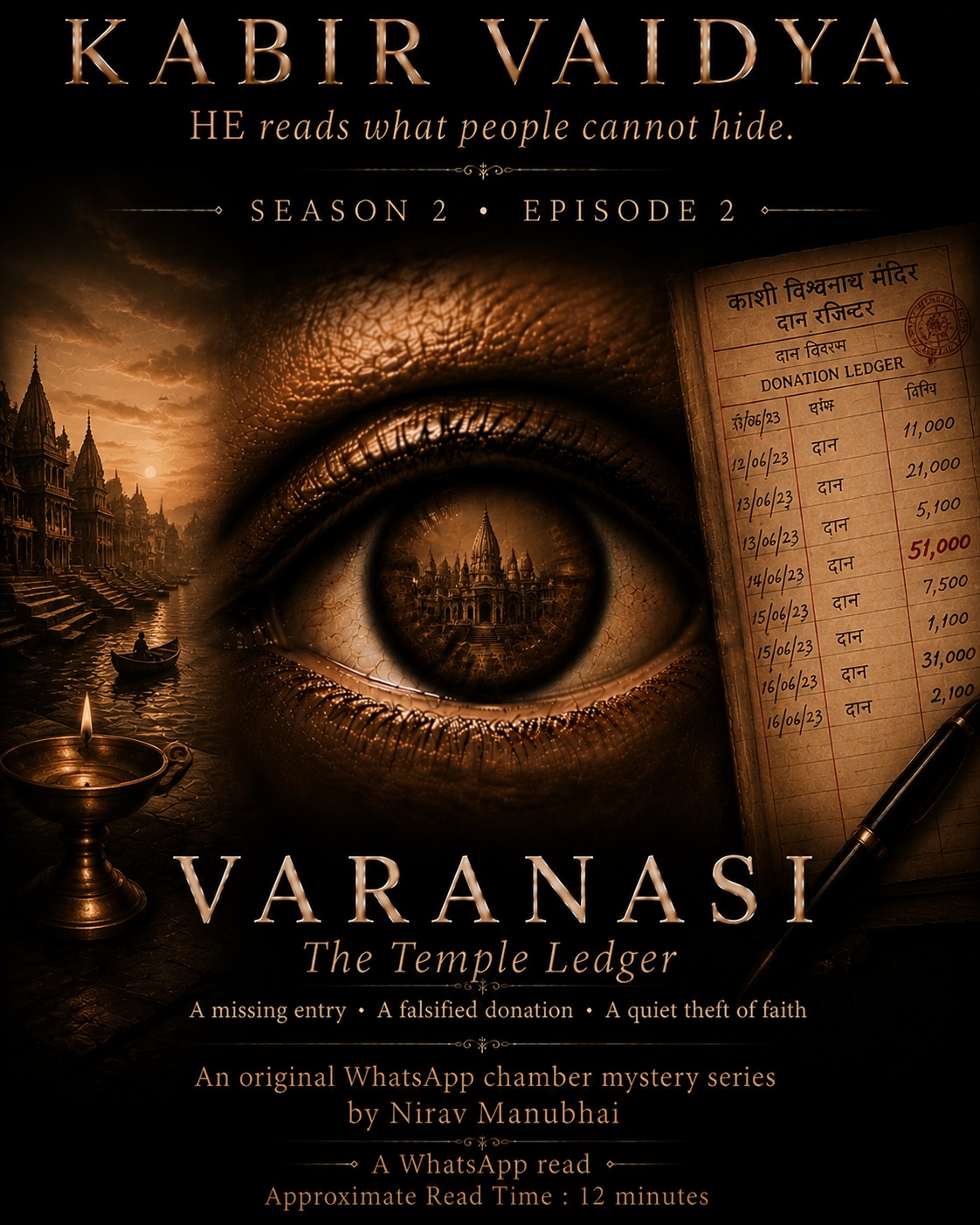 Poster for Kabir Vaidya Season 2 Episode 2, Varanasi — The Temple Ledger